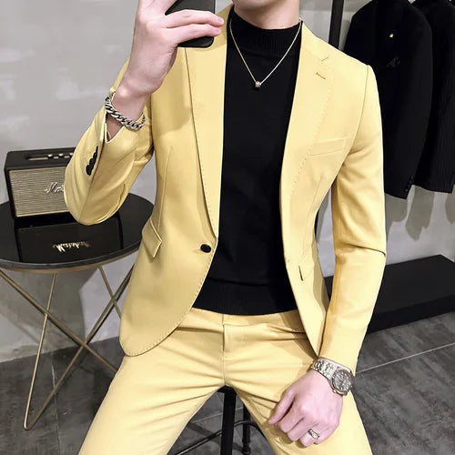 Blazer Masculino em Algodão Bianchino BC189 - Corte Slim Fit e Acabamento Refinado, Perfeito para Ocasiões Formais e Casuais.