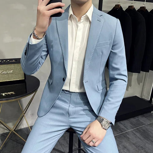 Blazer Masculino em Algodão Bianchino BC189 - Corte Slim Fit e Acabamento Refinado, Perfeito para Ocasiões Formais e Casuais.