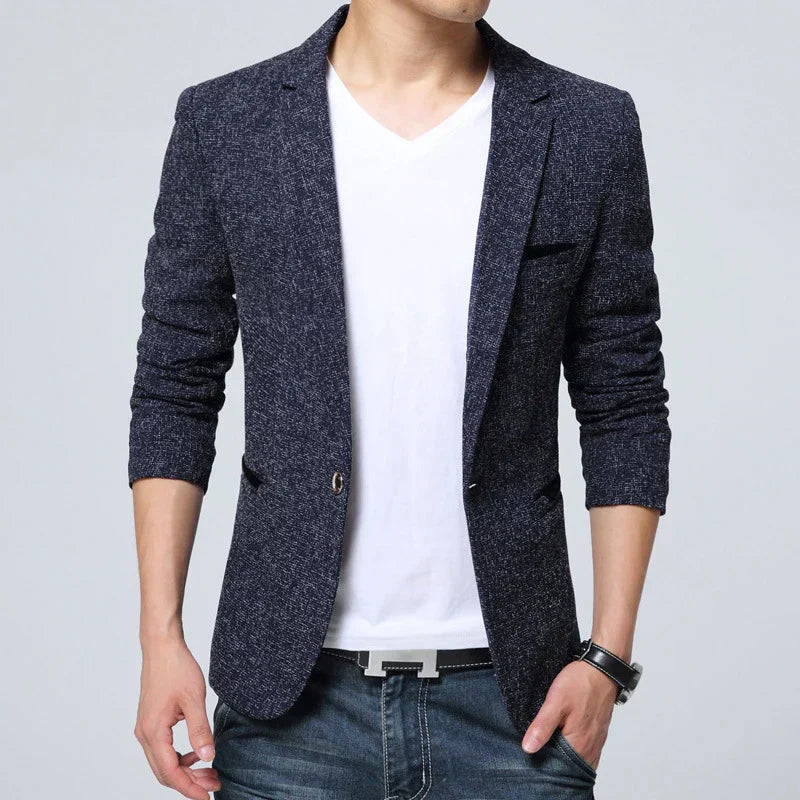 Blazer Masculino em Algodão Bianchino BC195 - Sofisticação e versatilidade com acabamento impecável.