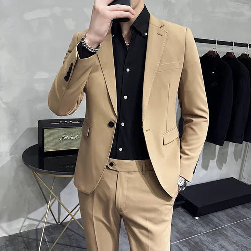 Blazer Masculino em Algodão Bianchino BC189 - Corte Slim Fit e Acabamento Refinado, Perfeito para Ocasiões Formais e Casuais.