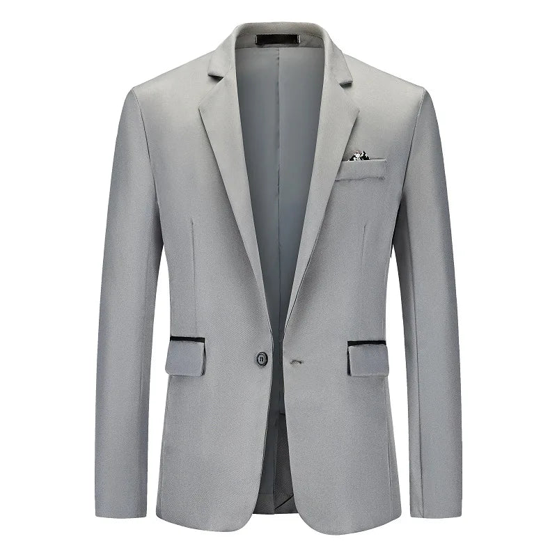 Blazer Masculino em Algodão Bianchino BC193 - Elegância contemporânea com corte moderno e acabamento premium.