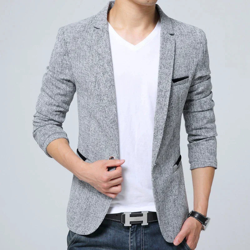 Blazer Masculino em Algodão Bianchino BC195 - Sofisticação e versatilidade com acabamento impecável.