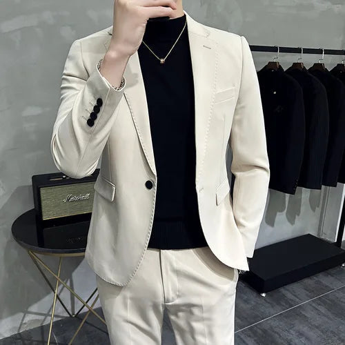 Blazer Masculino em Algodão Bianchino BC189 - Corte Slim Fit e Acabamento Refinado, Perfeito para Ocasiões Formais e Casuais.