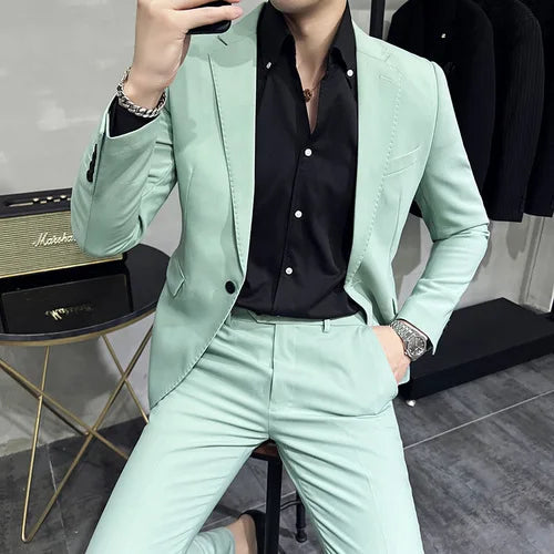 Blazer Masculino em Algodão Bianchino BC189 - Corte Slim Fit e Acabamento Refinado, Perfeito para Ocasiões Formais e Casuais.