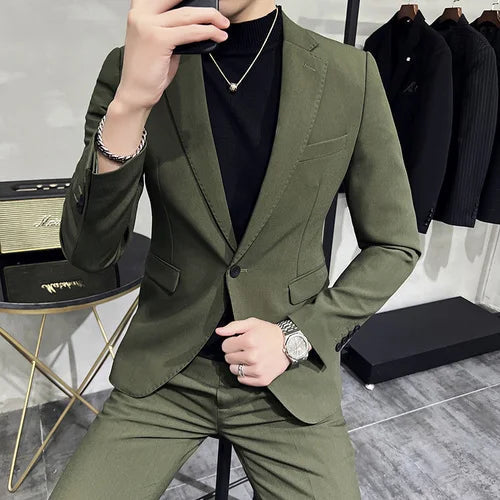 Blazer Masculino em Algodão Bianchino BC189 - Corte Slim Fit e Acabamento Refinado, Perfeito para Ocasiões Formais e Casuais.