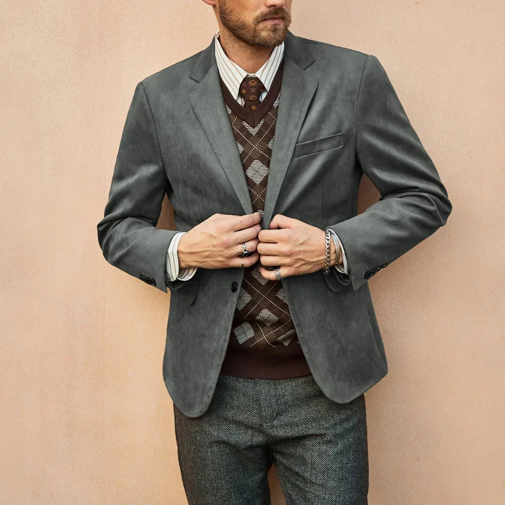 Blazer Masculino em Camurça Bianchino BC029 - Visual Sofisticado e Autêntico para Diferentes Ocasiões.