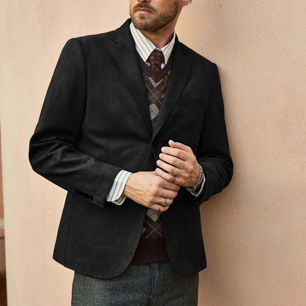 Blazer Masculino em Camurça Bianchino BC029 - Visual Sofisticado e Autêntico para Diferentes Ocasiões.