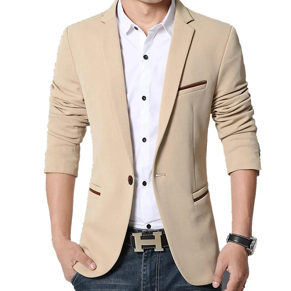 Blazer Masculino Slim Fit em Algodão Bianchino BC187 - Design Moderno e Refinado, Perfeito para Diferentes Ocasiões.