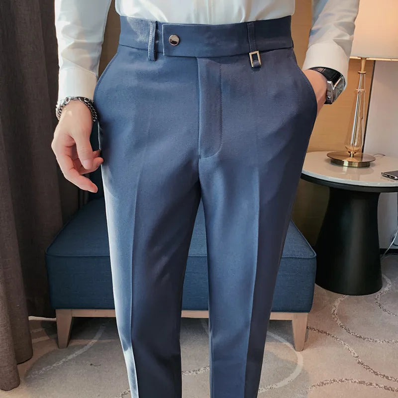 Calça de Alfaiataria Masculina Bianchino BC213 - Corte slim fit e estilo sofisticado.