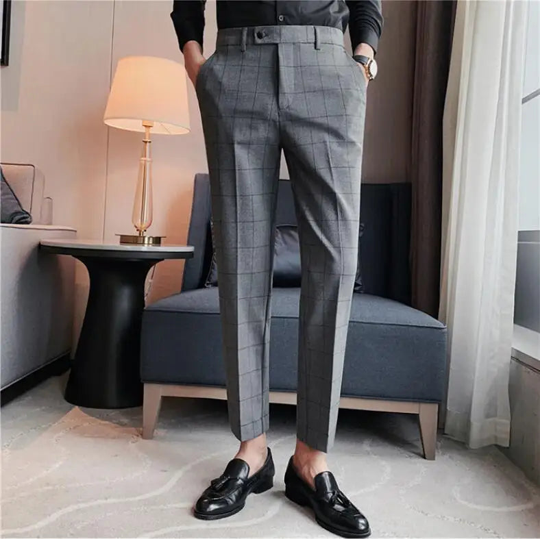 Calça de Alfaiataria Masculina Bianchino BC214 - Corte slim fit e elegância contemporânea.