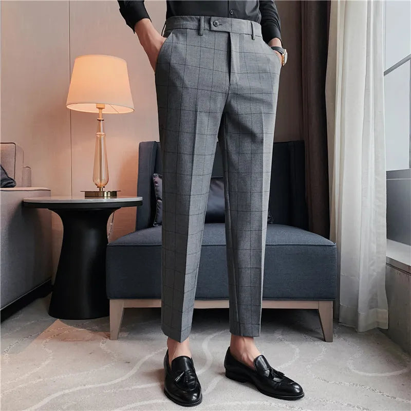 Calça de Alfaiataria Masculina Bianchino BC214 - Corte slim fit e elegância contemporânea.