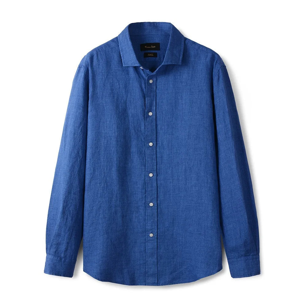 Camisa de Linho Lisa Masculina Bianchino BC347 - Linho Premium com Caimento Elegante e Frescor Ideal para Qualquer Ocasião.