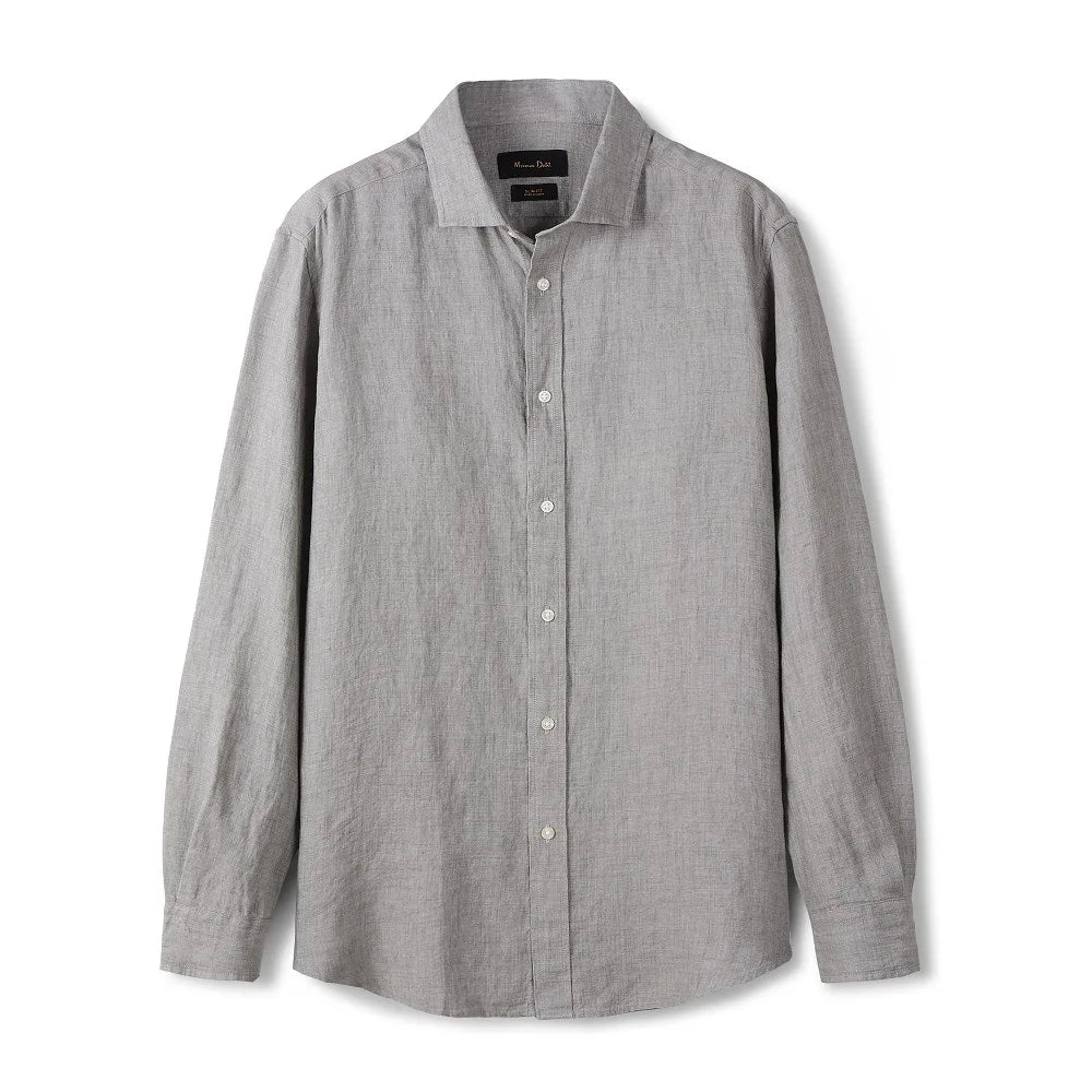 Camisa de Linho Lisa Masculina Bianchino BC347 - Linho Premium com Caimento Elegante e Frescor Ideal para Qualquer Ocasião.