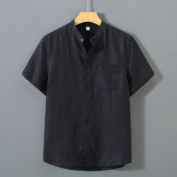 Camisa de Linho Masculina Bianchino BC003 - Tecido Premium, Modelagem Clássica e Versatilidade Perfeita para Ocasiões Formais e Estilos Refinados.
