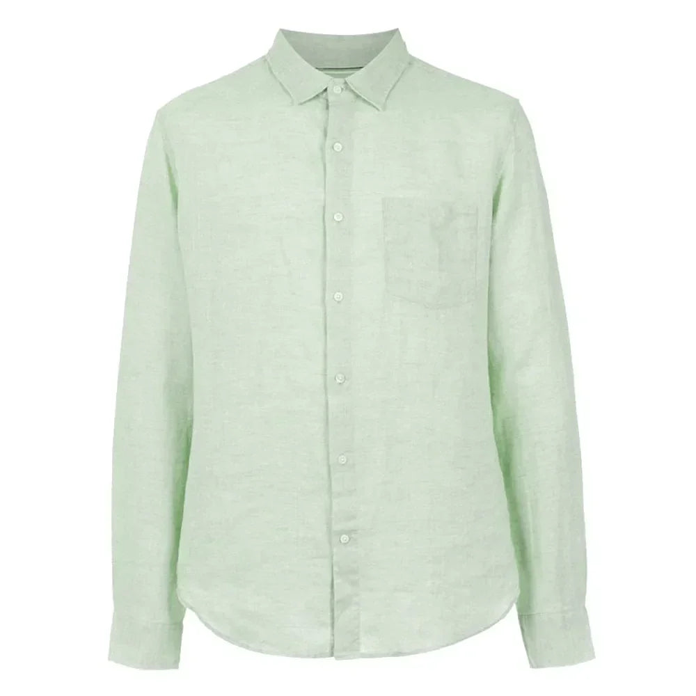 Camisa de Linho Masculina Bianchino BC346 - Design Moderno em Linho Premium com Tecnologia Anti-Amassado e Conforto Térmico.