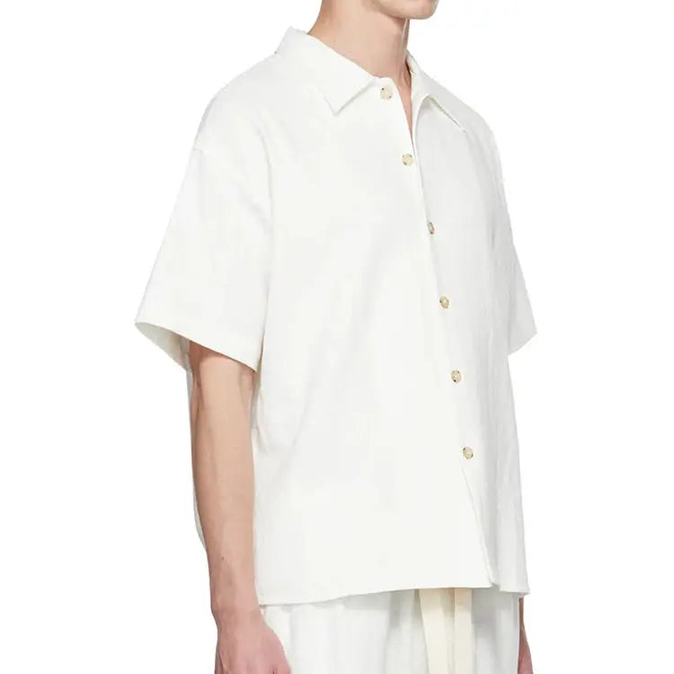 Camisa Linho Oversized Masculina Bianchino BC345 - Design Oversized em Linho Ecológico para Conforto e Estilo Atemporal.