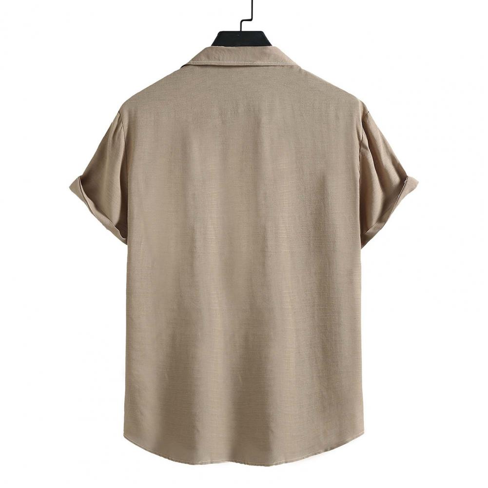 Camisa Manga Curta Lisa Bianchino BC082 - Design Clean e Moderno, Perfeita para Combinações Casuais e Elegantes com Jeans, Linho ou Bermudas.