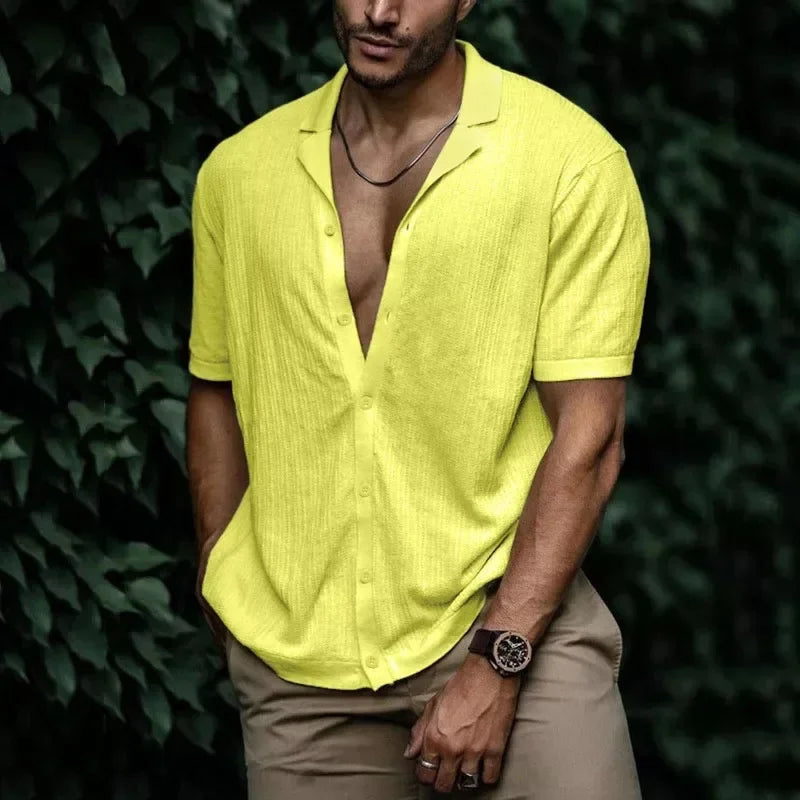 Camisa Masculina Bianchino BC083 - Design Elegante com Modelagem Ajustada.