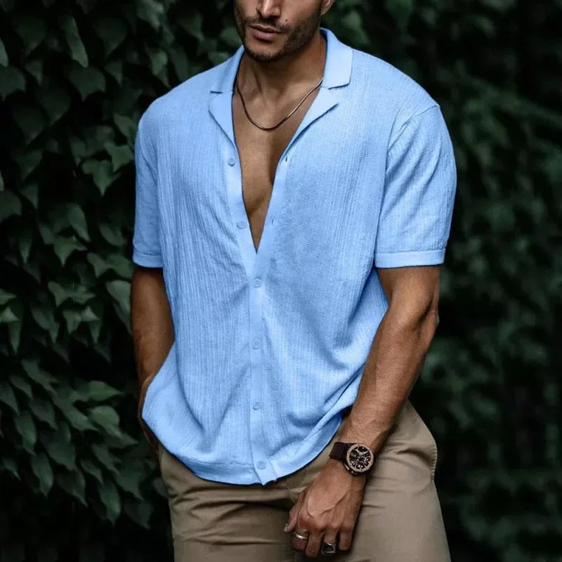 Camisa Masculina Bianchino BC083 - Design Elegante com Modelagem Ajustada.