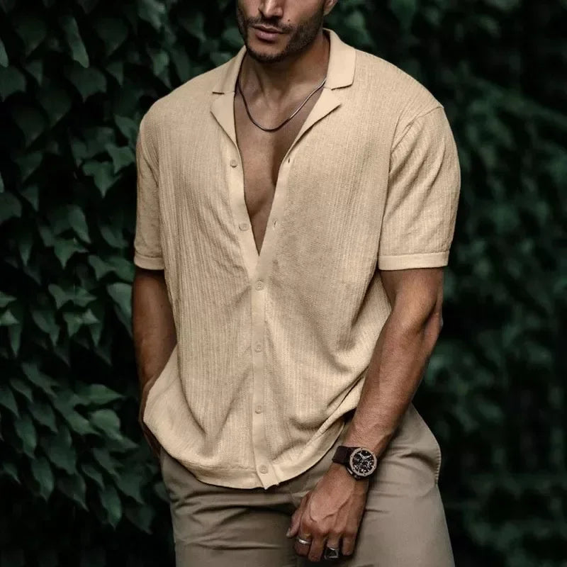 Camisa Masculina Bianchino BC083 - Design Elegante com Modelagem Ajustada.