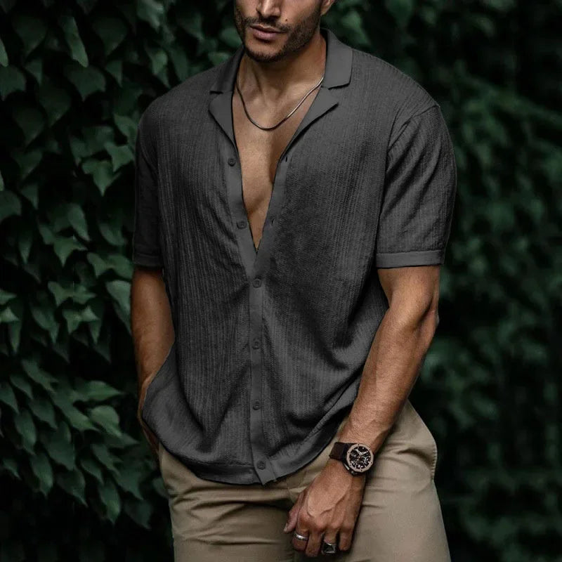 Camisa Masculina Bianchino BC083 - Design Elegante com Modelagem Ajustada.