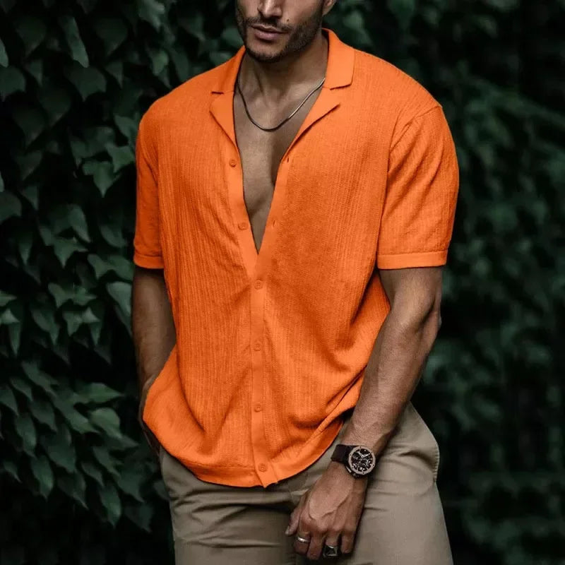 Camisa Masculina Bianchino BC083 - Design Elegante com Modelagem Ajustada.