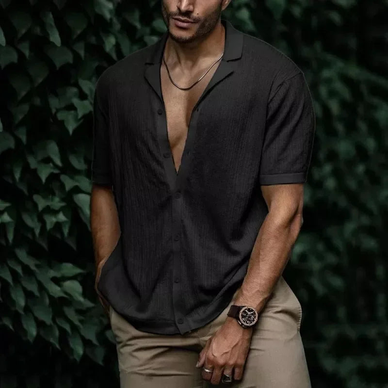 Camisa Masculina Bianchino BC083 - Design Elegante com Modelagem Ajustada.