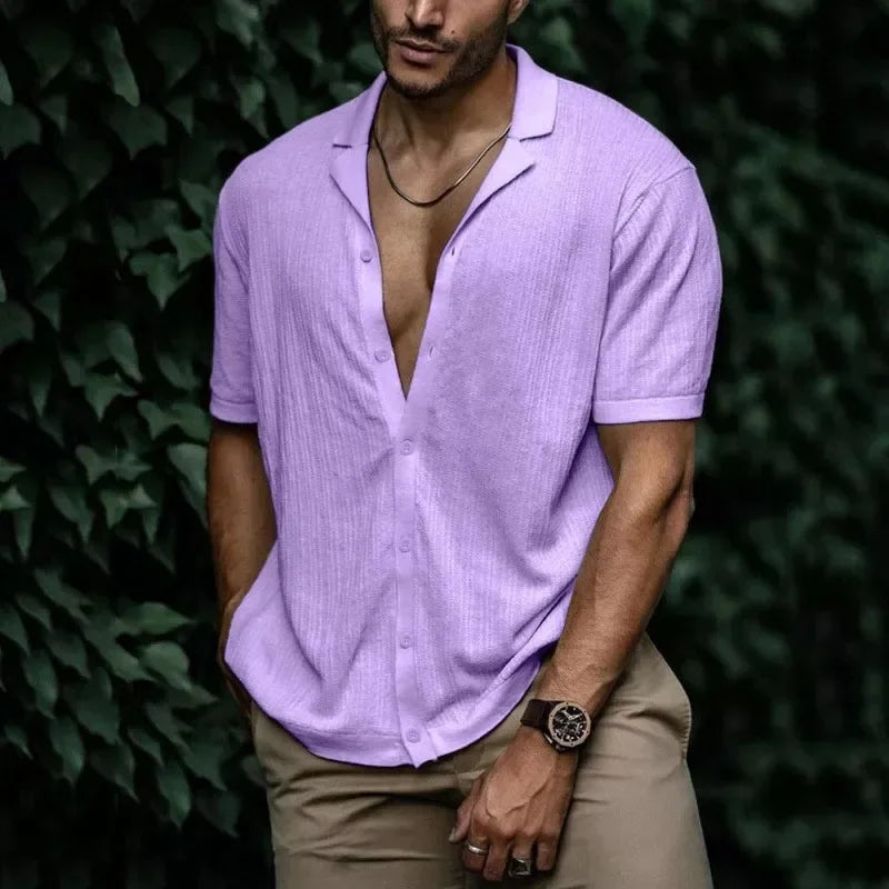 Camisa Masculina Bianchino BC083 - Design Elegante com Modelagem Ajustada.