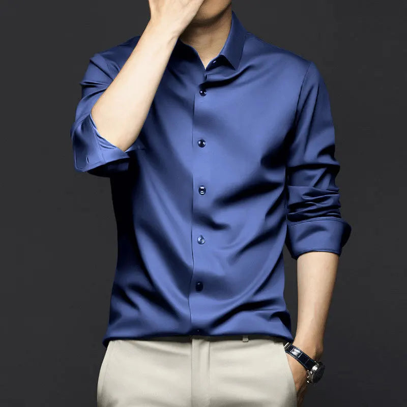 Camisa Social Masculina Bianchino BC422 - Estilo Slim Fit Elegante com Tecnologia Anti-amasso.
