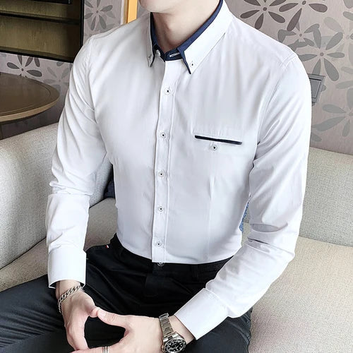 Camisa Social Masculina Bianchino BC152 - Design Clássico e Moderno com Caimento Slim Fit.