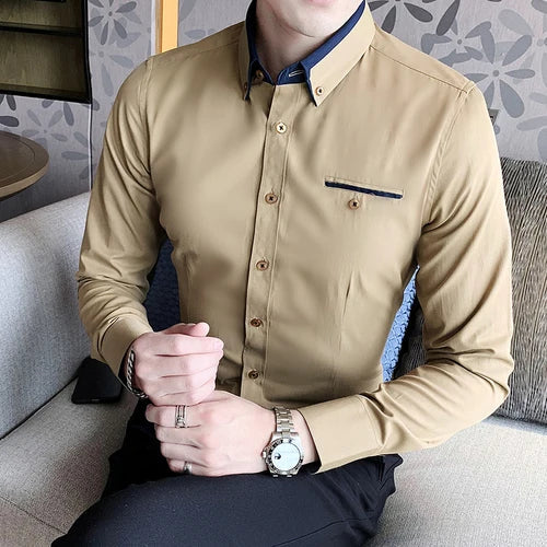 Camisa Social Masculina Bianchino BC152 - Design Clássico e Moderno com Caimento Slim Fit.
