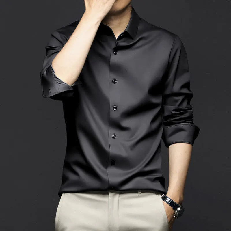 Camisa Social Masculina Bianchino BC422 - Estilo Slim Fit Elegante com Tecnologia Anti-amasso.