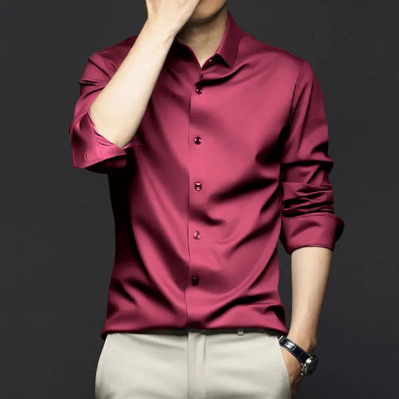Camisa Social Masculina Bianchino BC422 - Estilo Slim Fit Elegante com Tecnologia Anti-amasso.