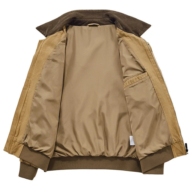 Jaqueta Bomber Vintage Masculina Bianchino BC178 - Estilo clássico com ajuste ergonômico e interior forrado para conforto e elegância.