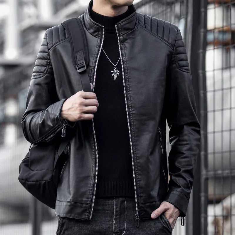Jaqueta de Couro Motociclista Masculina Bianchino BC167 - Segurança, estilo robusto e conforto para motociclistas exigentes.