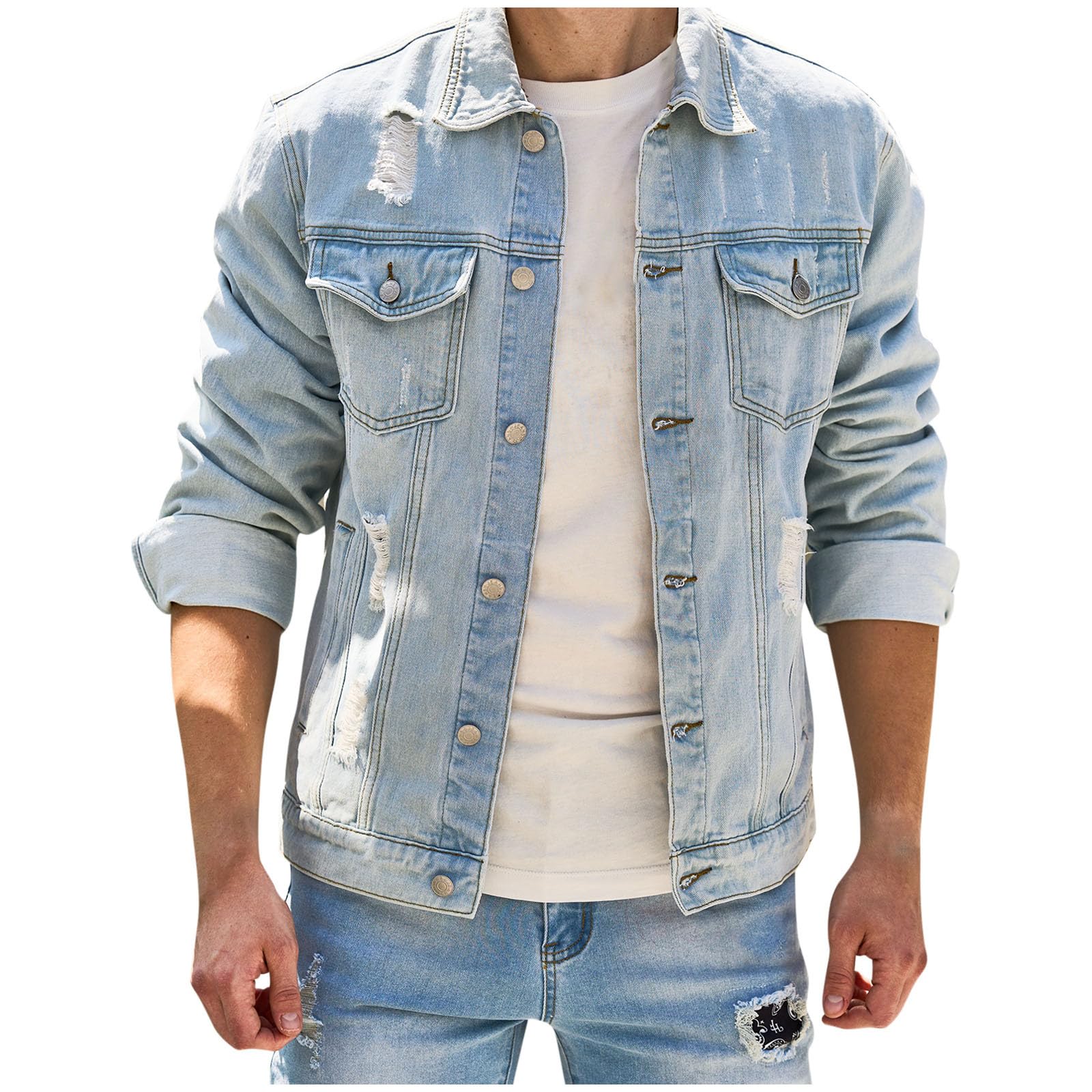 Jaqueta Jeans Masculina Bianchino BC158 - Design moderno e jeans premium com caimento ajustado. Estilo versátil para looks urbanos e casuais.
