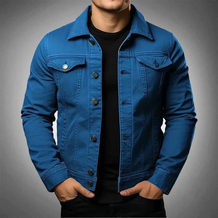 Jaqueta Jeans Masculina Slim Bianchino BC073 - Design moderno, caimento ajustado e acabamento refinado.