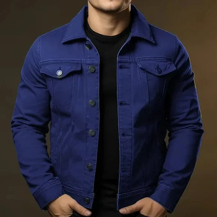 Jaqueta Jeans Masculina Slim Bianchino BC073 - Design moderno, caimento ajustado e acabamento refinado.