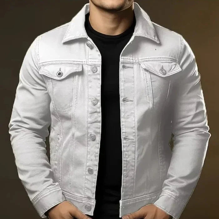 Jaqueta Jeans Masculina Slim Bianchino BC073 - Design moderno, caimento ajustado e acabamento refinado.