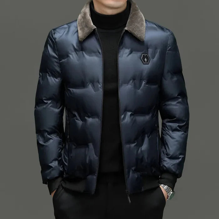 Jaqueta Masculina Bianchino BC129 - Design moderno com enchimento em algodão e fechamento em zíper.