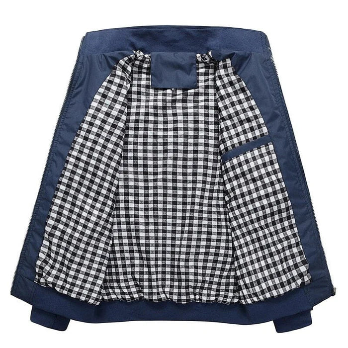 Jaqueta Masculina Bianchino BC124 - Poliéster resistente, forro xadrez e caimento elegante para um visual sofisticado.