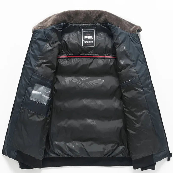 Jaqueta Masculina Bianchino BC129 - Design moderno com enchimento em algodão e fechamento em zíper.