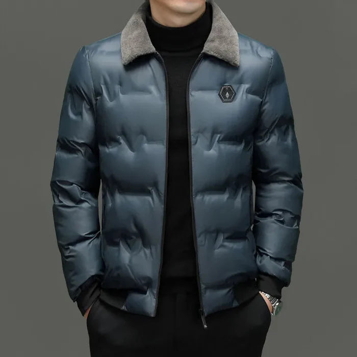 Jaqueta Masculina Bianchino BC129 - Design moderno com enchimento em algodão e fechamento em zíper.