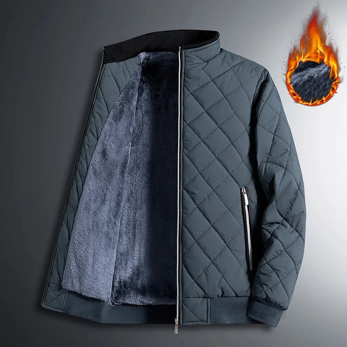 Jaqueta Masculina Bianchino BC130 - Design sofisticado com forro acolchoado e zíper de alumínio.