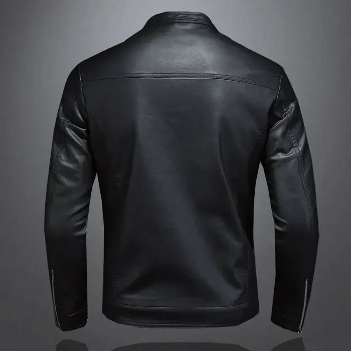 Jaqueta Masculina em Couro Bianchino BC115 - Couro premium, fechamento em zíper e acabamento refinado para um visual moderno e sofisticado.