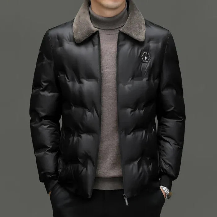 Jaqueta Masculina Bianchino BC129 - Design moderno com enchimento em algodão e fechamento em zíper.