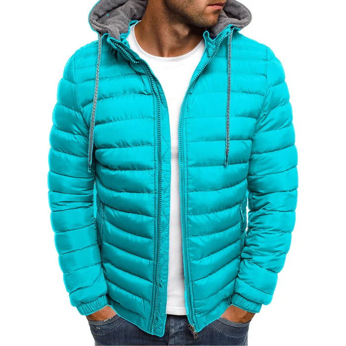 Jaqueta Masculina Puffer Moderna Bianchino BC108 - Estilo moderno, capuz removível e proteção térmica eficiente.