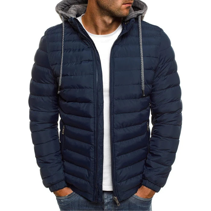 Jaqueta Masculina Puffer Moderna Bianchino BC108 - Estilo moderno, capuz removível e proteção térmica eficiente.