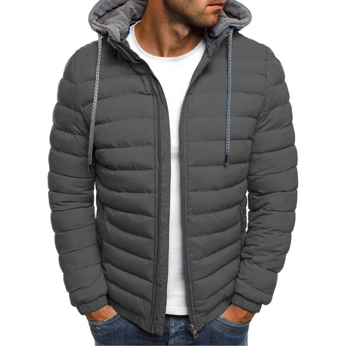 Jaqueta Masculina Puffer Moderna Bianchino BC108 - Estilo moderno, capuz removível e proteção térmica eficiente.
