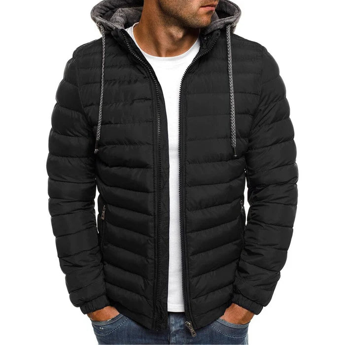 Jaqueta Masculina Puffer Moderna Bianchino BC108 - Estilo moderno, capuz removível e proteção térmica eficiente.
